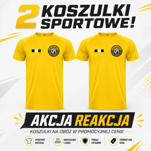 2 KOSZULKI SPORTOWE AKCJA REAKCJA! CPI WARSZAWA