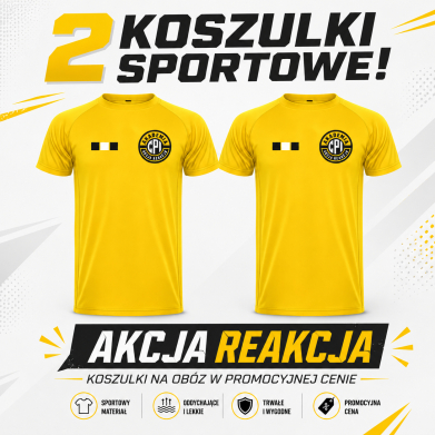 2 KOSZULKI SPORTOWE AKCJA REAKCJA! CPI WARSZAWA